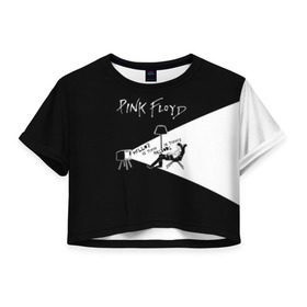 Женская футболка Cropp-top с принтом Pink Floyd - Comfortably Numb в Екатеринбурге, 100% полиэстер | круглая горловина, длина футболки до линии талии, рукава с отворотами | pink floyd | pinkfloyd | арт | артрок | группа | дэвид гилмор | пинк флойд | пинкфлойд | прогрессивный | психоделический | рок | сид барретт | симфонический | спэйс | эйсид | экспериментальный