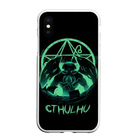 Чехол для iPhone XS Max матовый с принтом Rise of Cthulhu в Екатеринбурге, Силикон | Область печати: задняя сторона чехла, без боковых панелей | call of cthulhu | cthulhu | lovecraft | valaybalalay | валайбалалай | зов | ктулху | лавкрафт | мистика | монстры | ужасы | фэнтези | хоррор