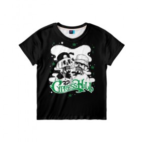 Детская футболка 3D с принтом Cypress Hill в Екатеринбурге, 100% гипоаллергенный полиэфир | прямой крой, круглый вырез горловины, длина до линии бедер, чуть спущенное плечо, ткань немного тянется | b real | cypress hill | dj muggs | eric bobo | sen dog | альтернативный рэп | американская | гангста рэп | кипарисовый | лос анджелес | музыка | ню метал | рэп метал | рэп рок | рэпкор | сен дог | сша | хип хоп