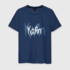 Мужская футболка хлопок с принтом Korn в Екатеринбурге, 100% хлопок | прямой крой, круглый вырез горловины, длина до линии бедер, слегка спущенное плечо. | korn | koяn | джонатан дэвис | корн | ню метал | нюметал | рок