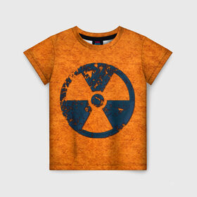Детская футболка 3D с принтом Радиация в Екатеринбурге, 100% гипоаллергенный полиэфир | прямой крой, круглый вырез горловины, длина до линии бедер, чуть спущенное плечо, ткань немного тянется | Тематика изображения на принте: radiation | кислота | прикол | прикольная картинка | радиация