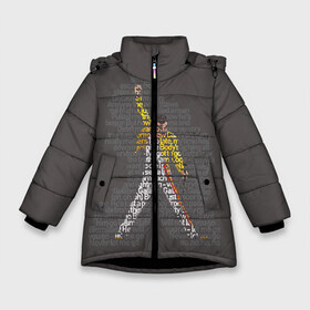 Зимняя куртка для девочек 3D с принтом Queen в Екатеринбурге, ткань верха — 100% полиэстер; подклад — 100% полиэстер, утеплитель — 100% полиэстер. | длина ниже бедра, удлиненная спинка, воротник стойка и отстегивающийся капюшон. Есть боковые карманы с листочкой на кнопках, утяжки по низу изделия и внутренний карман на молнии. 

Предусмотрены светоотражающий принт на спинке, радужный светоотражающий элемент на пуллере молнии и на резинке для утяжки. | Тематика изображения на принте: bohemian | brian | freddie | john | mercury | must go on | queen | rhapsody | roger | taylor | the miracle | the show | роджер тейлор | фредди меркьюри