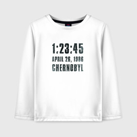 Детский лонгслив хлопок с принтом Чернобыль 15 в Екатеринбурге, 100% хлопок | круглый вырез горловины, полуприлегающий силуэт, длина до линии бедер | 2019 | chernobyl | hbo | pripyat | припять | сериал | чернобыль