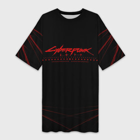 Платье-футболка 3D с принтом Cyberpunk 2077 (Samurai). в Екатеринбурге,  |  | 3d | cyberpunk 2077 | samurai | геометрия | игра | киберпанк 2077 | лого | логотип | надпись | полосы | самурай | стиль | текстура
