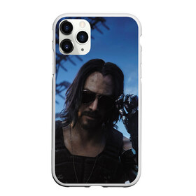 Чехол для iPhone 11 Pro матовый с принтом Кибер в Екатеринбурге, Силикон |  | cyberpunk 2077 | keanu reeves | киану ривз | киберпанк 2077