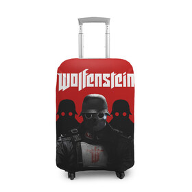 Чехол для чемодана 3D с принтом Wolfenstein в Екатеринбурге, 86% полиэфир, 14% спандекс | двустороннее нанесение принта, прорези для ручек и колес | cyberpilot | new colossus | new order | old blood | wolfenstein | youngblood | игры