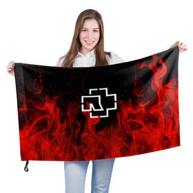 Флаг 3D с принтом RAMMSTEIN в Екатеринбурге, 100% полиэстер | плотность ткани — 95 г/м2, размер — 67 х 109 см. Принт наносится с одной стороны | fire | metallica | music | rammstein | rock | металл | металлика | музыка | огонь | пламя | раммштайн | рок | рок группа