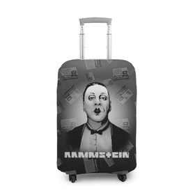 Чехол для чемодана 3D с принтом Rammstein в Екатеринбурге, 86% полиэфир, 14% спандекс | двустороннее нанесение принта, прорези для ручек и колес | 2019 | du hast | lindemann | radio | rammstein | rammsteinfan | till | группы | линдеманн | метал | музыка | радио | рамштаин | рамштайн | рамштейн | рок | тилль | тиль