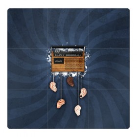 Магнитный плакат 3Х3 с принтом Ramstein Radio в Екатеринбурге, Полимерный материал с магнитным слоем | 9 деталей размером 9*9 см | 2019 | du hast | lindemann | radio | rammstein | rammsteinfan | till | группы | линдеманн | метал | музыка | радио | рамштаин | рамштайн | рамштейн | рок | тилль | тиль