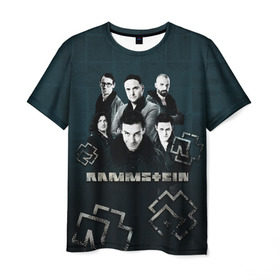 Мужская футболка 3D с принтом Rammstein в Екатеринбурге, 100% полиэфир | прямой крой, круглый вырез горловины, длина до линии бедер | du hast | lindemann | rammstein | rammsteinfan | ramstein | till | группы | линдеманн | метал | музыка | рамштаин | рамштайн | рамштейн | рок | тилль | тиль