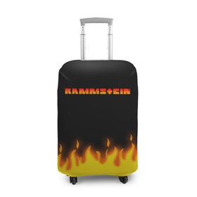 Чехол для чемодана 3D с принтом RAMMSTEIN в Екатеринбурге, 86% полиэфир, 14% спандекс | двустороннее нанесение принта, прорези для ручек и колес | music | rammstein | rock | группа | музыка | музыканты | рамштайн | рок