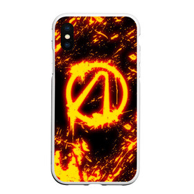 Чехол для iPhone XS Max матовый с принтом BORDERLANDS в Екатеринбурге, Силикон | Область печати: задняя сторона чехла, без боковых панелей | Тематика изображения на принте: 2k | apocalypsis | borderlands | borderlands 3 | fanstastic | game | logo | pandora | play | апокалипсис | бордерлендс | игра | лого | пандора | фантастика