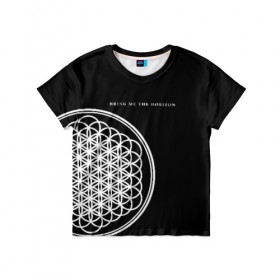 Детская футболка 3D с принтом Bring Me the Horizon в Екатеринбурге, 100% гипоаллергенный полиэфир | прямой крой, круглый вырез горловины, длина до линии бедер, чуть спущенное плечо, ткань немного тянется | bmth | bring me the horizon | альтернативный | бмт | бмтх | бмтш | брин | бринг | горизонт | достань для меня | дэткор | зе | метал | ми | рок | хоризон | электроник