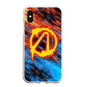 Чехол для iPhone XS Max матовый с принтом BORDERLANDS в Екатеринбурге, Силикон | Область печати: задняя сторона чехла, без боковых панелей | 2k | apocalypsis | borderlands | borderlands 3 | fanstastic | game | logo | pandora | play | апокалипсис | бордерлендс | игра | лого | пандора | фантастика