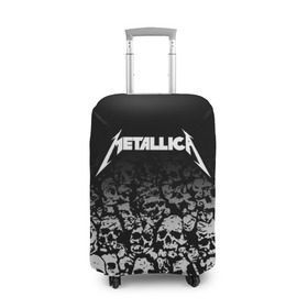 Чехол для чемодана 3D с принтом METALLICA (НА СПИНЕ) в Екатеринбурге, 86% полиэфир, 14% спандекс | двустороннее нанесение принта, прорези для ручек и колес | matters metallica | music | nothing else | rock | trash metal | группа | музыка | музыканты | рок | трэш металл