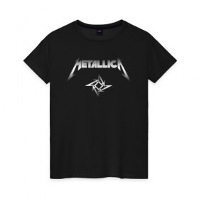 Женская футболка хлопок с принтом METALLICA (НА СПИНЕ) в Екатеринбурге, 100% хлопок | прямой крой, круглый вырез горловины, длина до линии бедер, слегка спущенное плечо | matters metallica | music | nothing else | rock | trash metal | группа | музыка | музыканты | рок | трэш металл