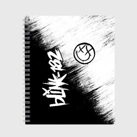 Тетрадь с принтом Blink-182 (2) в Екатеринбурге, 100% бумага | 48 листов, плотность листов — 60 г/м2, плотность картонной обложки — 250 г/м2. Листы скреплены сбоку удобной пружинной спиралью. Уголки страниц и обложки скругленные. Цвет линий — светло-серый
 | Тематика изображения на принте: art | blink | music | pop | rock | арт | блинк | музыка | поп музыка | рок