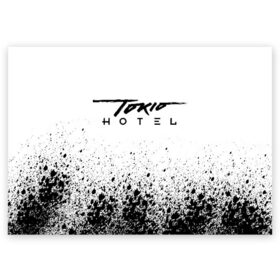 Поздравительная открытка с принтом Tokio Hotel (5) в Екатеринбурге, 100% бумага | плотность бумаги 280 г/м2, матовая, на обратной стороне линовка и место для марки
 | 