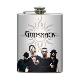 Фляга с принтом Godsmack в Екатеринбурге, металлический корпус | емкость 0,22 л, размер 125 х 94 мм. Виниловая наклейка запечатывается полностью | alternative | american rock | crimson | grunge | hardrock | heavy | heavy metal | i stand alone | nu metal | post grunge | rock | sully erna | альтернатива | грандж | рок | хард рок | хэви