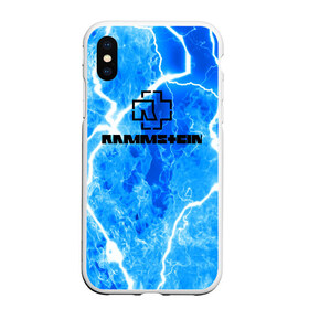 Чехол для iPhone XS Max матовый с принтом Rammstein в Екатеринбурге, Силикон | Область печати: задняя сторона чехла, без боковых панелей | metallica | music | rammstein | rock | storm | металл | металлика | молнии | музыка | раммштайн | рок | рок группа | шторм