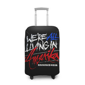 Чехол для чемодана 3D с принтом Rammstein в Екатеринбурге, 86% полиэфир, 14% спандекс | двустороннее нанесение принта, прорези для ручек и колес | rammstein | till lindemann | usa | америка | берлин | германия | металл | музыка | рамштайн | тилль линдеманн