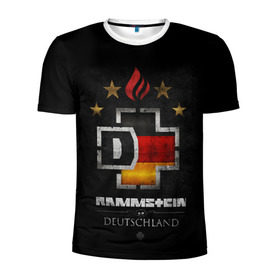Мужская футболка 3D спортивная с принтом Rammstein в Екатеринбурге, 100% полиэстер с улучшенными характеристиками | приталенный силуэт, круглая горловина, широкие плечи, сужается к линии бедра | rammstein | till lindemann | берлин | германия | металл | музыка | рамштайн | тилль линдеманн