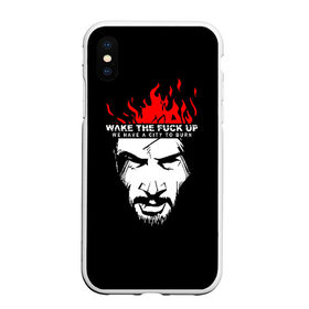 Чехол для iPhone XS Max матовый с принтом SAMURAI KEANU REEVES в Екатеринбурге, Силикон | Область печати: задняя сторона чехла, без боковых панелей | 2019 | cd project red | cyberpunk 2077 | hacker | keanu reeves | maelstrom | militech | night city | quadra | samurai | sci fi | trauma team | v | ви | киану ривз | киберпанк 2077 | логотип | роботы | самураи | фантаст