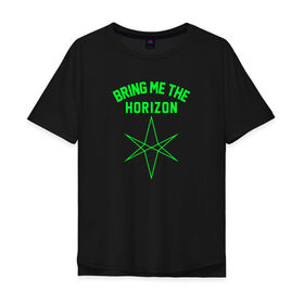 Мужская футболка хлопок Oversize с принтом Bring Me the Horizon в Екатеринбурге, 100% хлопок | свободный крой, круглый ворот, “спинка” длиннее передней части | bmth | bring me the horizon | альтернативный | бмт | бмтх | бмтш | брин | бринг | горизонт | достань для меня | дэткор | зе | метал | ми | рок | хоризон | электроник