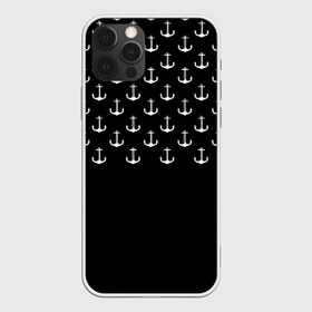 Чехол для iPhone 12 Pro Max с принтом Якоря в Екатеринбурге, Силикон |  | Тематика изображения на принте: минимализм | море | мореплавание | морское | черно белое | якорь | якоря