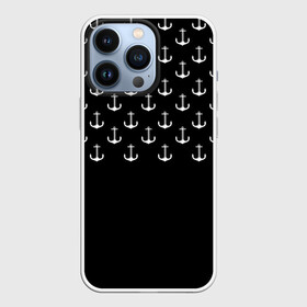Чехол для iPhone 13 Pro с принтом Минималистичные Якоря в Екатеринбурге,  |  | минимализм | море | мореплавание | морское | черно белое | якорь | якоря