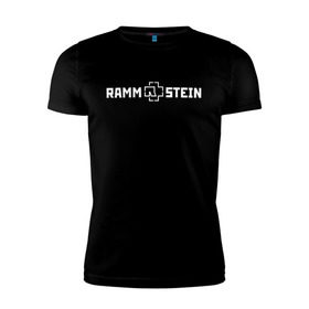 Мужская футболка премиум с принтом RAMMSTEIN в Екатеринбурге, 92% хлопок, 8% лайкра | приталенный силуэт, круглый вырез ворота, длина до линии бедра, короткий рукав | music | rammstein | rock | группа | музыка | музыканты | рамштайн | рок