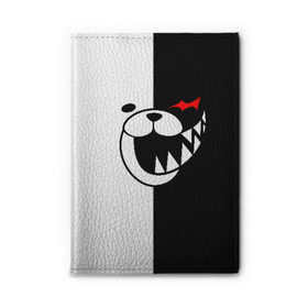 Обложка для автодокументов с принтом MONOKUMA в Екатеринбурге, натуральная кожа |  размер 19,9*13 см; внутри 4 больших “конверта” для документов и один маленький отдел — туда идеально встанут права | Тематика изображения на принте: anime | bear | black  white | danganronpa | kurokuma | monodam | monokuma | monomi | monotaro | pink | rabbit | school | shirokuma | аниме | главарь | мoноми | монокума | черно белый | школа