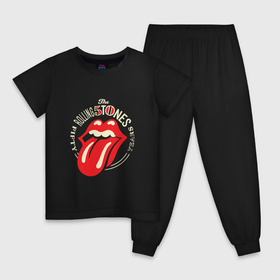 Детская пижама хлопок с принтом Rolling stones в Екатеринбурге, 100% хлопок |  брюки и футболка прямого кроя, без карманов, на брюках мягкая резинка на поясе и по низу штанин
 | roll stone | rolling stone скачать | rolling stones | rolling stones лучшее | the rolling stones | купить футболку rolling stones | рок | рок н ролл | роллин стоунз | футболка rolling stones