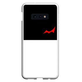 Чехол для Samsung S10E с принтом MONOKUMA в Екатеринбурге, Силикон | Область печати: задняя сторона чехла, без боковых панелей | anime | bear | black  white | danganronpa | kurokuma | monodam | monokuma | monomi | monotaro | pink | rabbit | school | shirokuma | аниме | главарь | мoноми | монокума | черно белый | школа