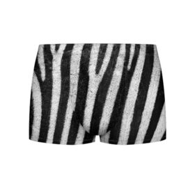 Мужские трусы 3D с принтом Zebra Skin в Екатеринбурге, 50% хлопок, 50% полиэстер | классическая посадка, на поясе мягкая тканевая резинка | Тематика изображения на принте: animal | black | black white | pattern. | skin | streaks | texture | white | zebra | белый | животное | животные | зебра | полосы | текстура | узор | чёрно белые | чёрный