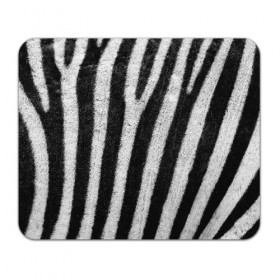 Коврик для мышки прямоугольный с принтом Zebra Skin в Екатеринбурге, натуральный каучук | размер 230 х 185 мм; запечатка лицевой стороны | Тематика изображения на принте: animal | black | black white | pattern. | skin | streaks | texture | white | zebra | белый | животное | животные | зебра | полосы | текстура | узор | чёрно белые | чёрный
