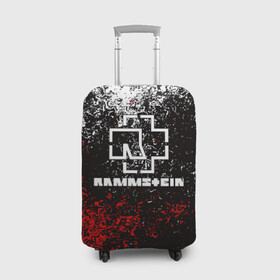 Чехол для чемодана 3D с принтом RAMMSTEIN  в Екатеринбурге, 86% полиэфир, 14% спандекс | двустороннее нанесение принта, прорези для ручек и колес | germany | music | rammstein | rock | russia | германия | группа | музыка | музыканты | рамштайн | рок | россия
