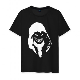 Мужская футболка хлопок с принтом DISTURBED в Екатеринбурге, 100% хлопок | прямой крой, круглый вырез горловины, длина до линии бедер, слегка спущенное плечо. | disturbed | music | rock | группа | музыка | музыканты | рок