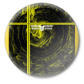 Значок с принтом Rammstein в Екатеринбурге,  металл | круглая форма, металлическая застежка в виде булавки | Тематика изображения на принте: 