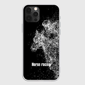 Чехол для iPhone 12 Pro Max с принтом Horse racing в Екатеринбурге, Силикон |  | animal | black | horse | points | rider | riding | slogan | sport | text | white | белый | езда | животное | конь | лошадь | наездник | слоган | спорт | текст | точки | черный