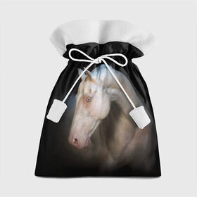 Подарочный 3D мешок с принтом Белая лошадь в Екатеринбурге, 100% полиэстер | Размер: 29*39 см | Тематика изображения на принте: animal | black | breed | horse | muscle | muzzle | strength | unusual | white | белый | животное | конь | лошадь | мышцы | необычный | порода | сила | скакун