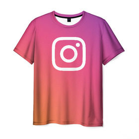 Мужская футболка 3D с принтом Instagram в Екатеринбурге, 100% полиэфир | прямой крой, круглый вырез горловины, длина до линии бедер | instagram | photo | инстаблогер | инстаграм | интернет | сеть | социальная | фото