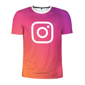 Мужская футболка 3D спортивная с принтом Instagram в Екатеринбурге, 100% полиэстер с улучшенными характеристиками | приталенный силуэт, круглая горловина, широкие плечи, сужается к линии бедра | instagram | photo | инстаблогер | инстаграм | интернет | сеть | социальная | фото