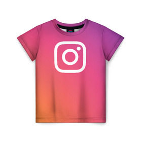Детская футболка 3D с принтом Instagram в Екатеринбурге, 100% гипоаллергенный полиэфир | прямой крой, круглый вырез горловины, длина до линии бедер, чуть спущенное плечо, ткань немного тянется | instagram | photo | инстаблогер | инстаграм | интернет | сеть | социальная | фото