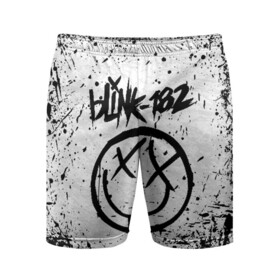 Мужские шорты спортивные с принтом BLINK 182 в Екатеринбурге,  |  | blink | music | rock | блинк | группа | музыка | музыканты | рок