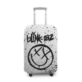 Чехол для чемодана 3D с принтом BLINK-182 в Екатеринбурге, 86% полиэфир, 14% спандекс | двустороннее нанесение принта, прорези для ручек и колес | blink | music | rock | блинк | группа | музыка | музыканты | рок