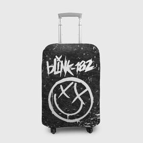 Чехол для чемодана 3D с принтом BLINK-182 в Екатеринбурге, 86% полиэфир, 14% спандекс | двустороннее нанесение принта, прорези для ручек и колес | blink | music | rock | блинк | группа | музыка | музыканты | рок