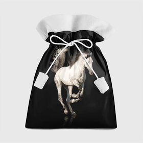 Подарочный 3D мешок с принтом Серный в яблоках конь в Екатеринбурге, 100% полиэстер | Размер: 29*39 см | Тематика изображения на принте: animal | beautiful | black | gloss | horse | mane | mustang | muzzle | white | wild | белый | в яблоках | грива | дикий | животное | конь | красивый | лоск | лошадь | мустанг | серый | скакун | черный
