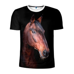 Мужская футболка 3D спортивная с принтом Гнедая лошадь в Екатеринбурге, 100% полиэстер с улучшенными характеристиками | приталенный силуэт, круглая горловина, широкие плечи, сужается к линии бедра | animal | beautiful | black | brown | chocolate | eyes | gloss | horse | look | muzzle | portrait | взгляд | глаза | животное | конь | коричневый | красивый | лоск | лошадь | портрет | скакун | черный | шоколадный