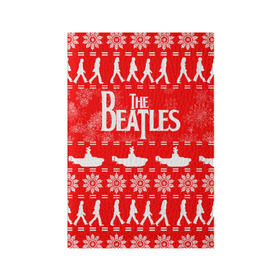 Обложка для паспорта матовая кожа с принтом The Beatles (6) в Екатеринбурге, натуральная матовая кожа | размер 19,3 х 13,7 см; прозрачные пластиковые крепления | beatles | merry christmas | music | rock | the beatles | yellow submarine | битлз | джон леннон | легенда | музыка | новогодний свитшот | новый год | пит бест | рок